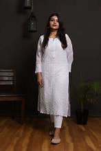 White Cotton Kurta Set
