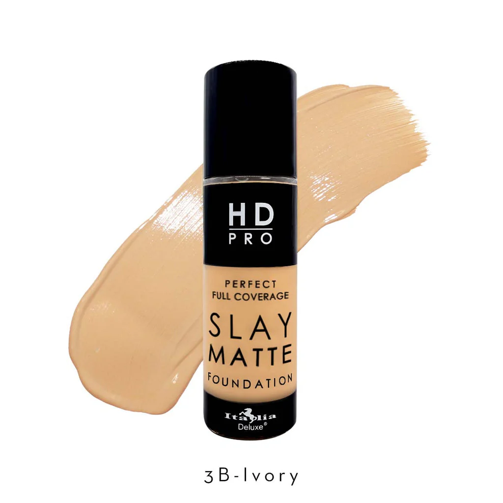 Italia Deluxe HD Pro Slay Matte – Base Líquida Mate de Cobertura Total