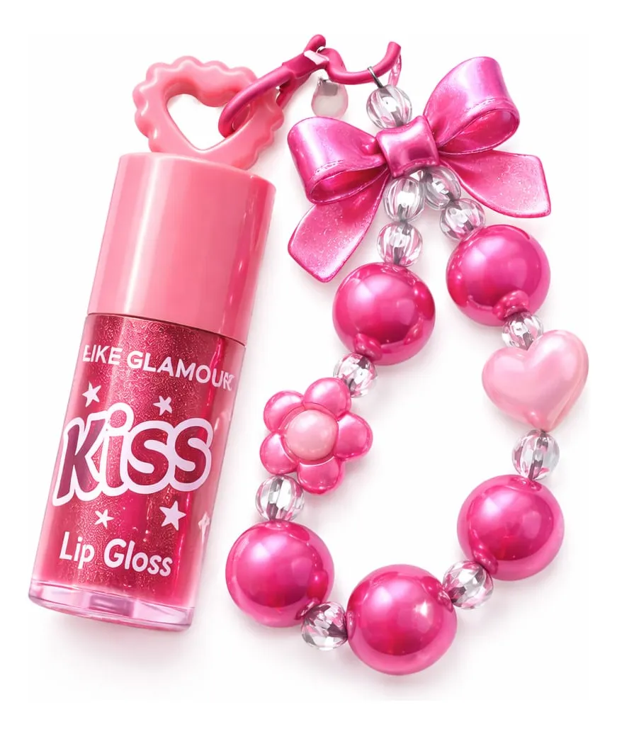 Meike Glamour Charm – Lip Gloss Llavero Colgante Kiss