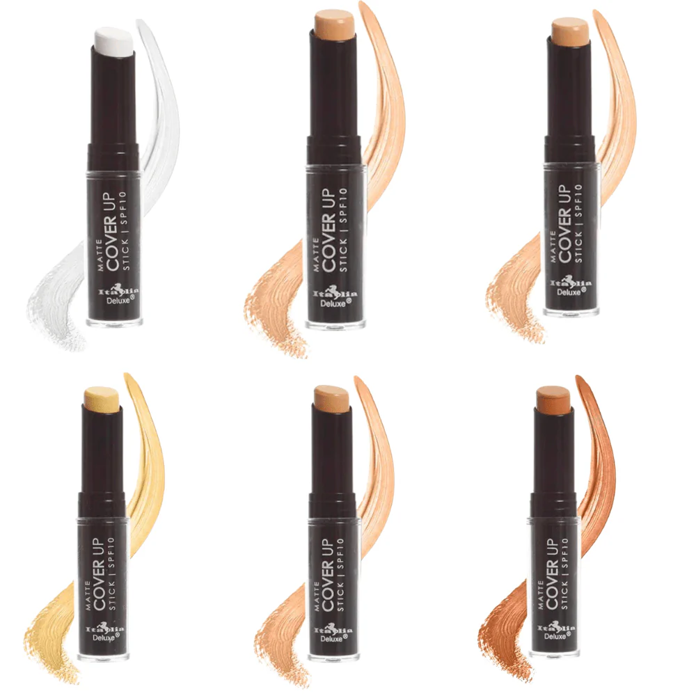 Italia Deluxe Cover-Up Stick Forever Look 2 en 1 – Corrector en Barra para Rostro