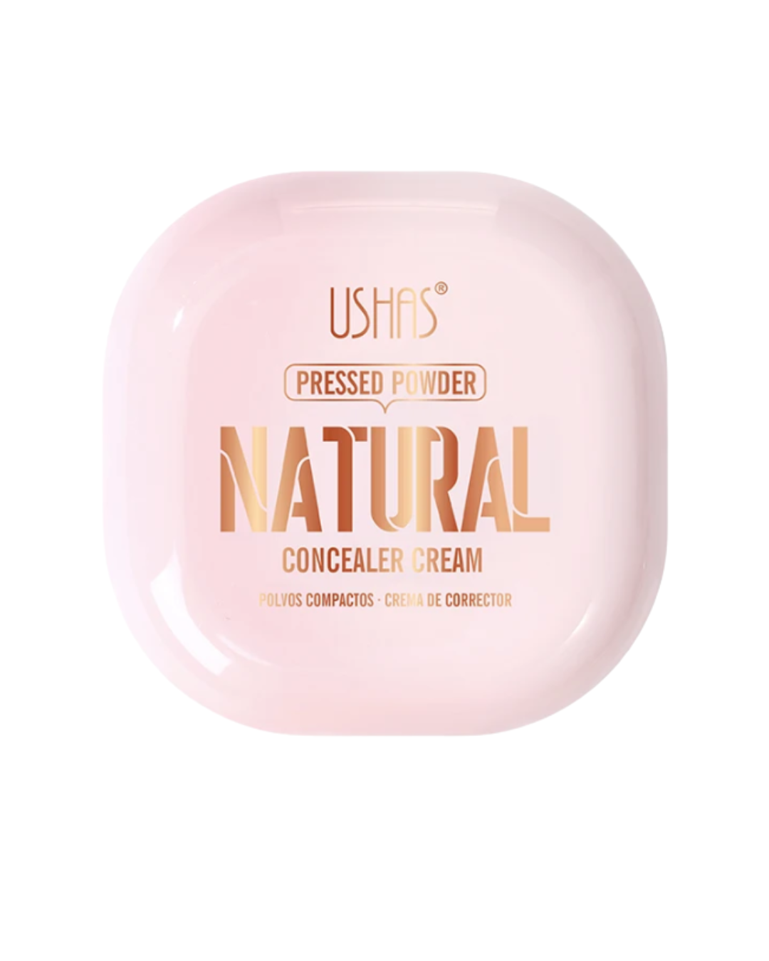 USHAS Natural Pressed Powder – Polvo Compacto y Corrector en Crema