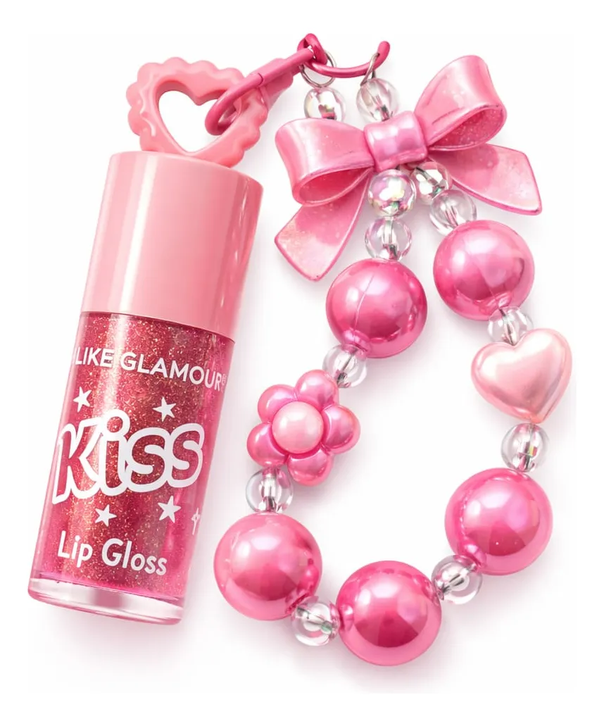 Meike Glamour Charm – Lip Gloss Llavero Colgante Kiss