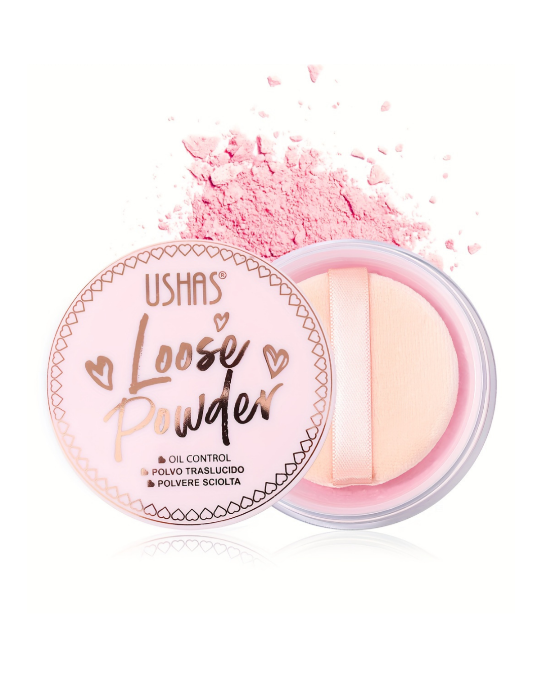 USHAS Loose Powder – Polvo Suelto Traslúcido Oil Control