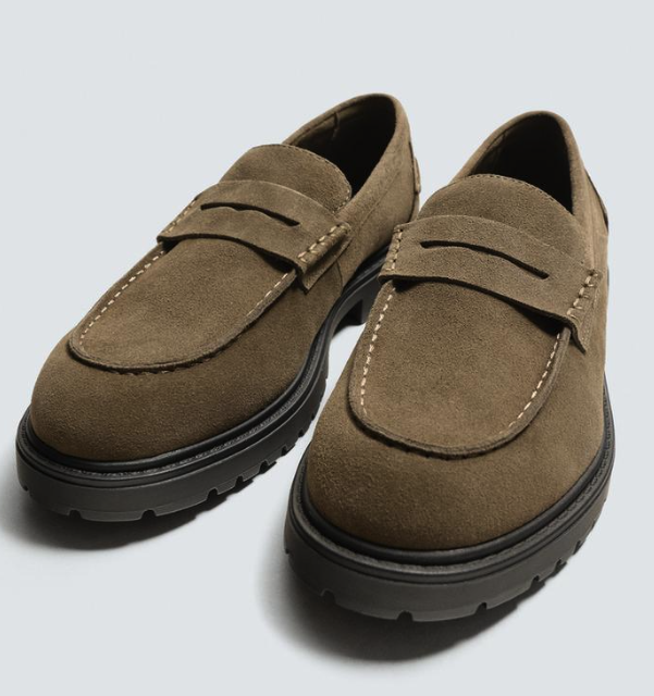 Zara leatherPenny Loafers 