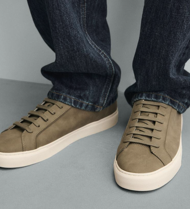 Kacki Green Zara sneakers 