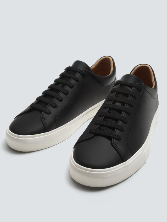 Zara black and white sole sneakers