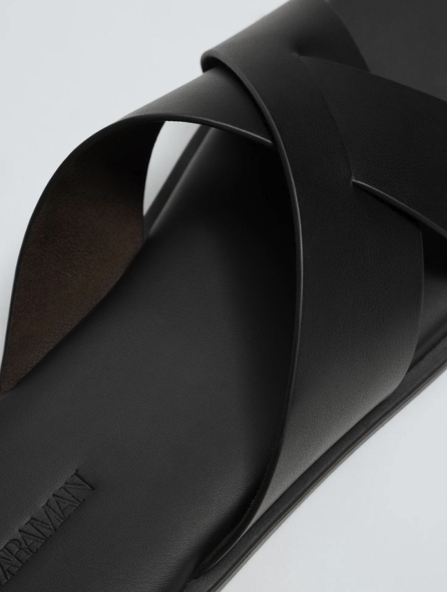 Black Zara crossover sandals