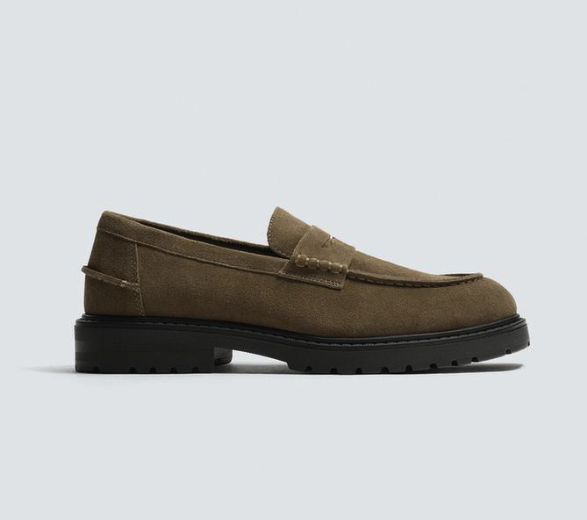 Zara leatherPenny Loafers 