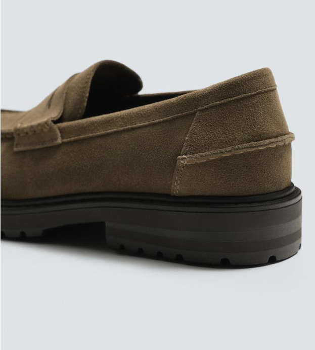 Zara leatherPenny Loafers 