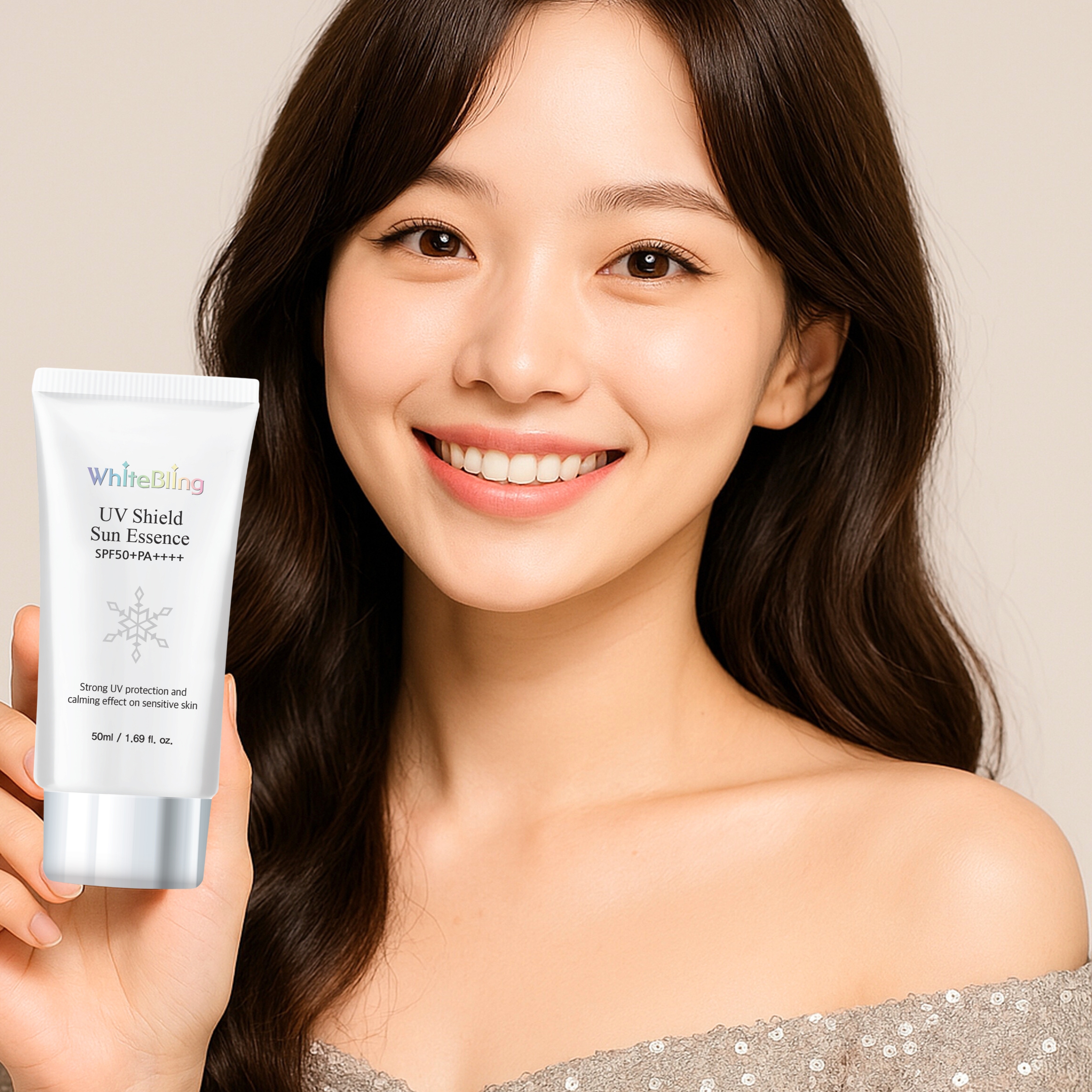 화이트블링 유브이 쉴드 선에센스 Whitebling UV Shield Sun Essence SPF50+ PA++++ 톤업 스포츠 저자극 혼합자차 선크림