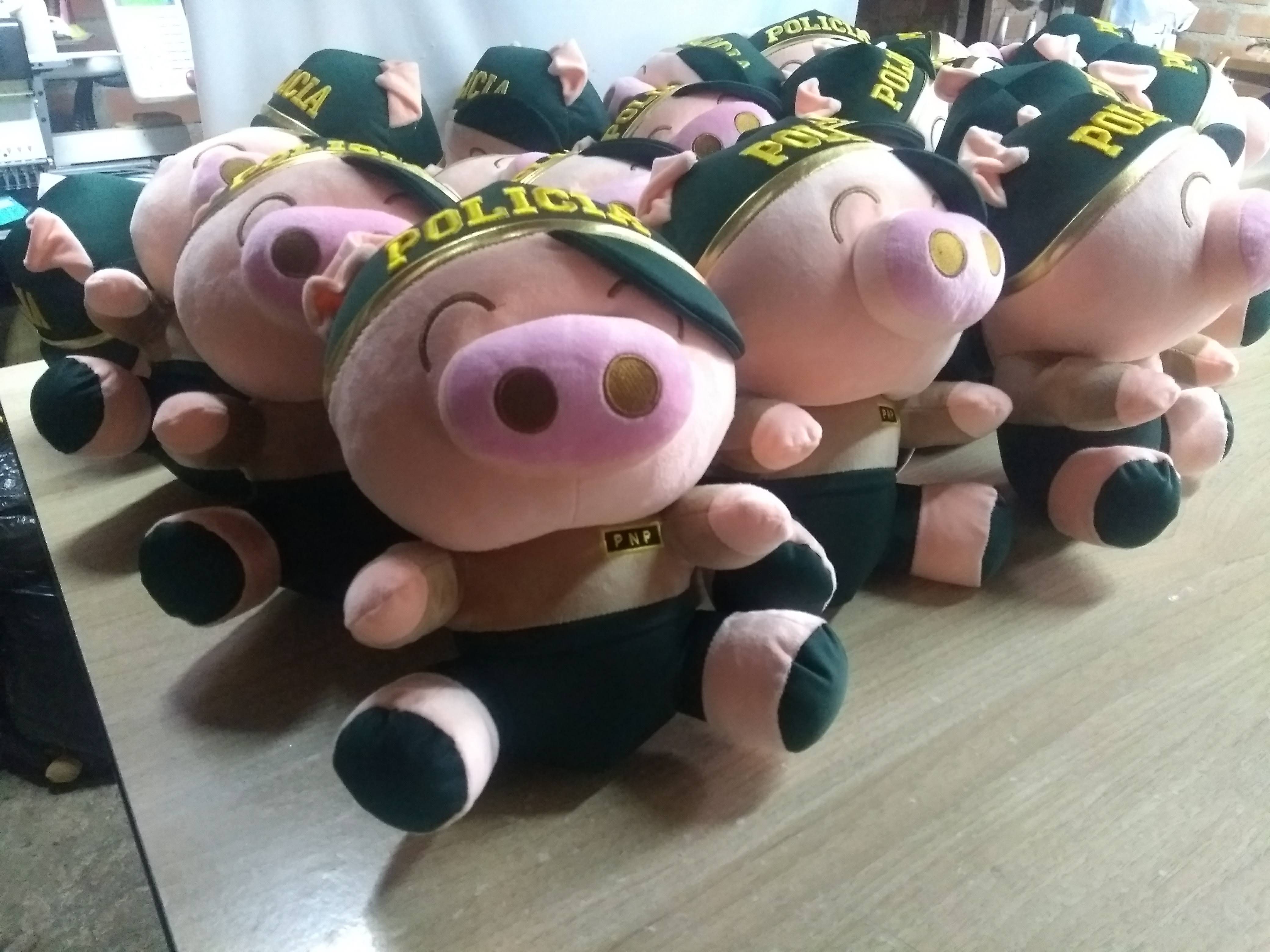 Peluche Cerdito Policía