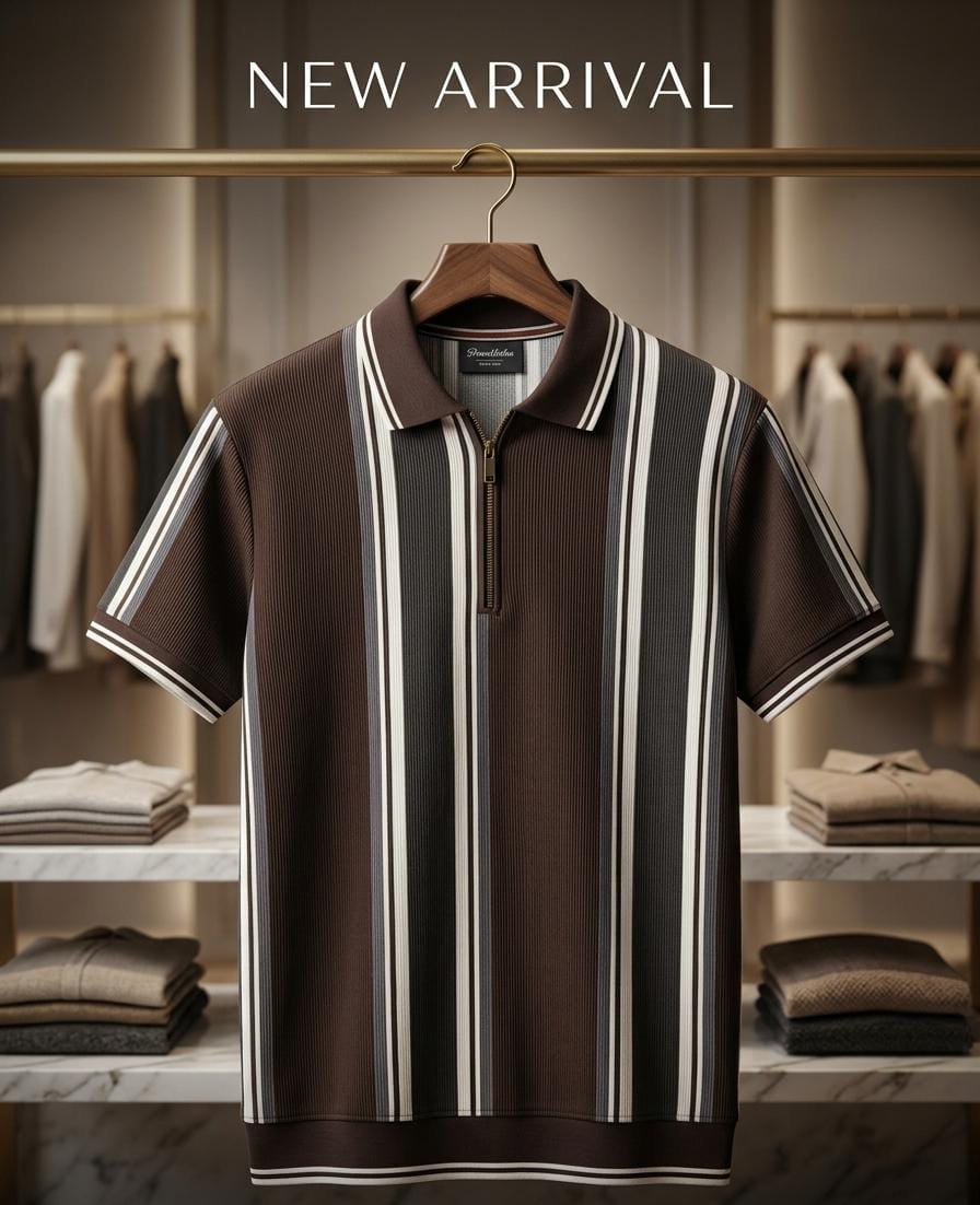 Men's Striped Polo Shirt