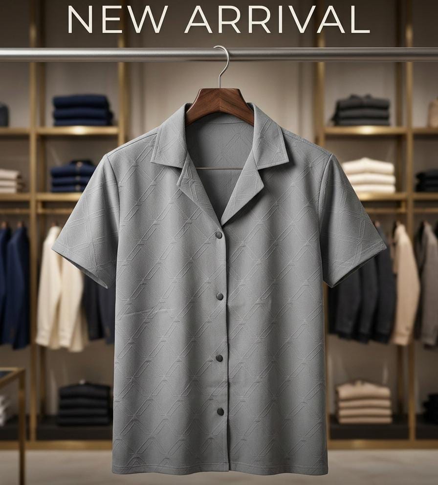 Men's Grey Casual Shirt