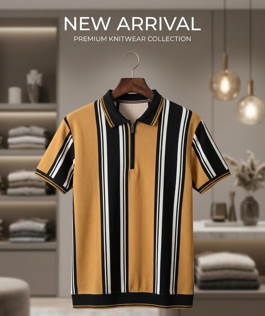 Men's Striped Polo Shirt