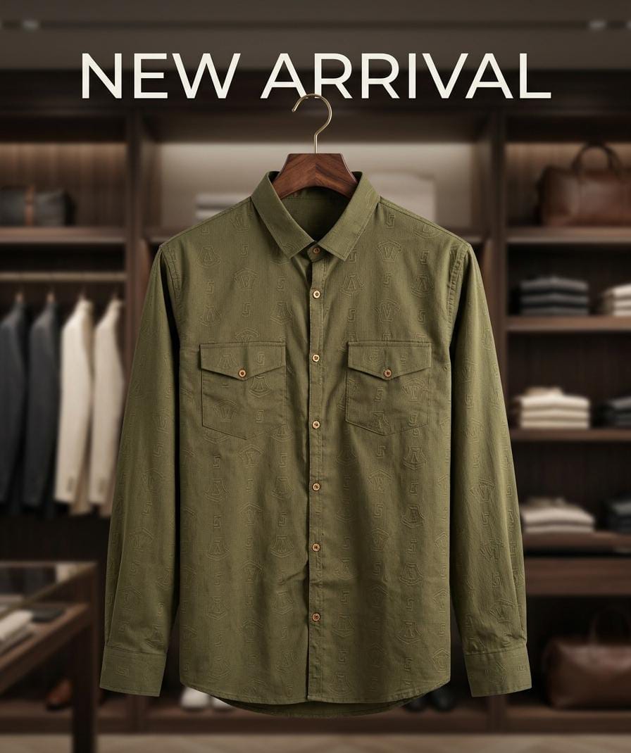 Beige Patterned Formal Shirt