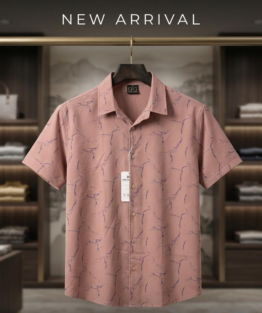 White Printed Men's Shirt