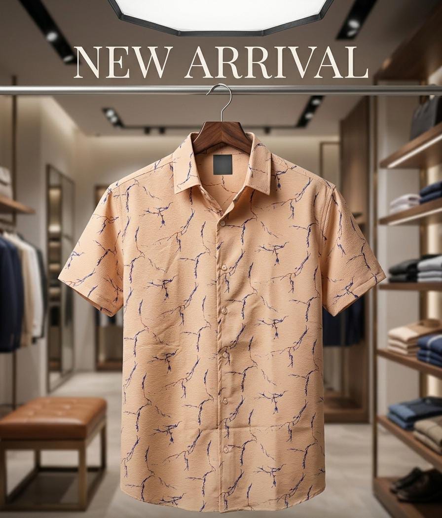 White Printed Men's Shirt