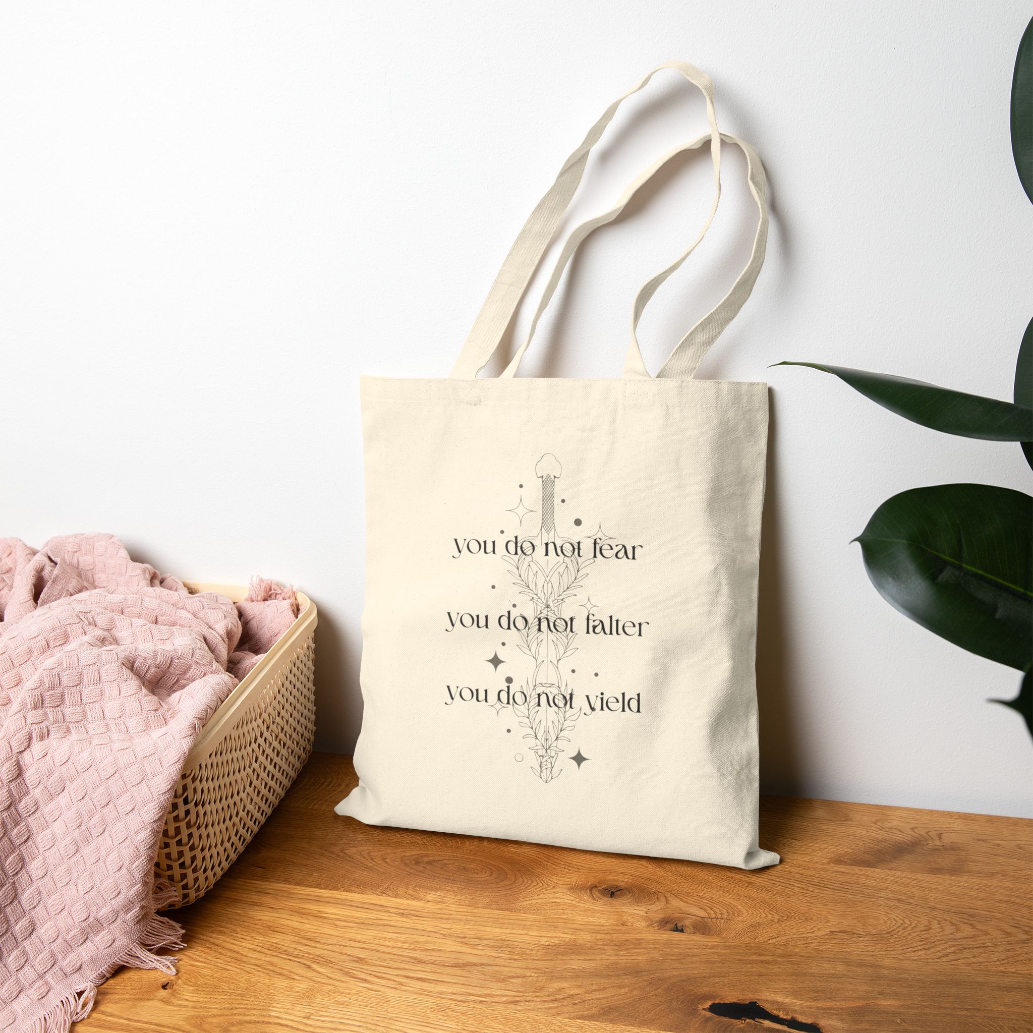 Inspirational Fantasy Quote Canvas Tote