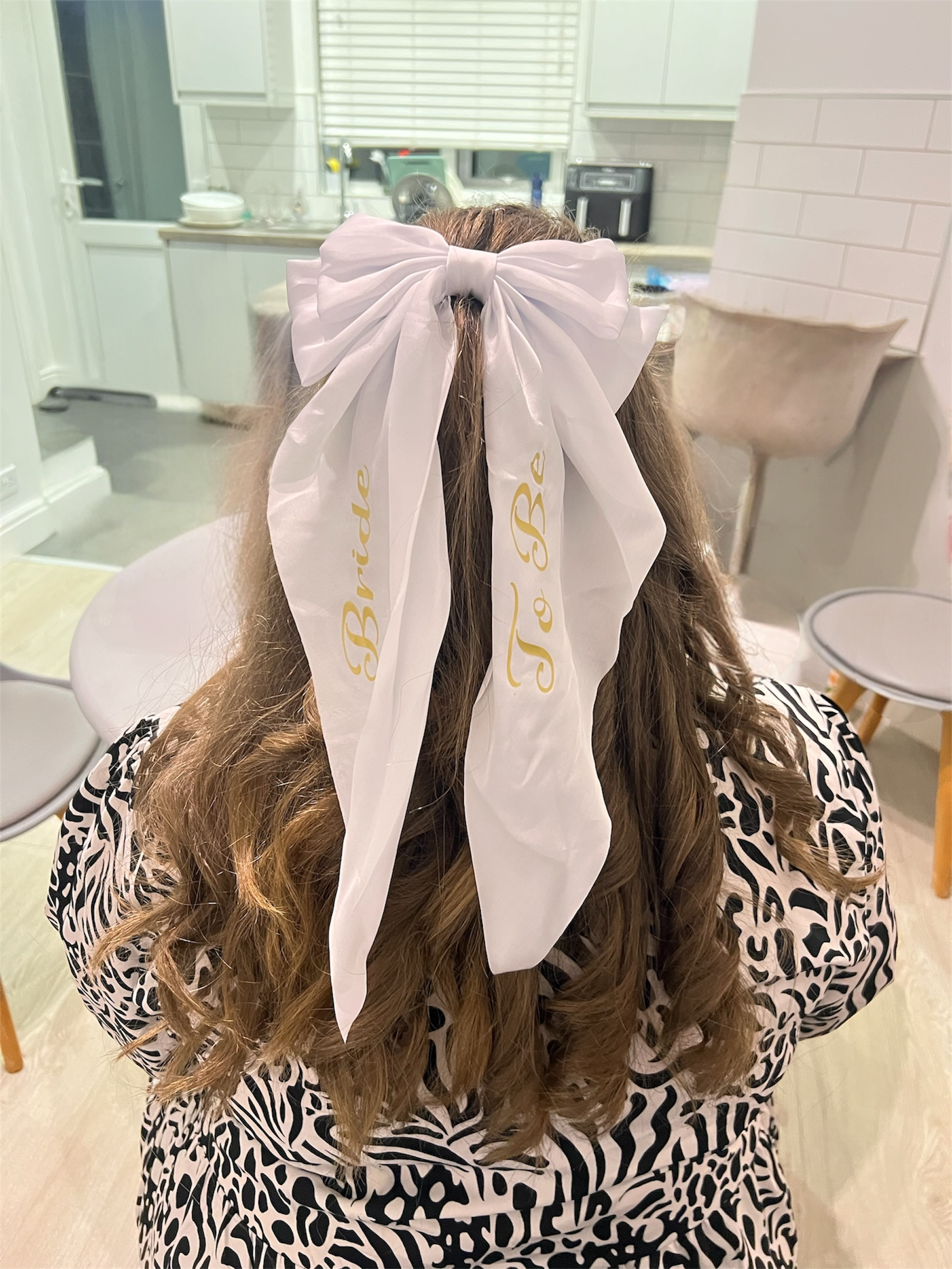 Bride to Be Satin Hair Bow