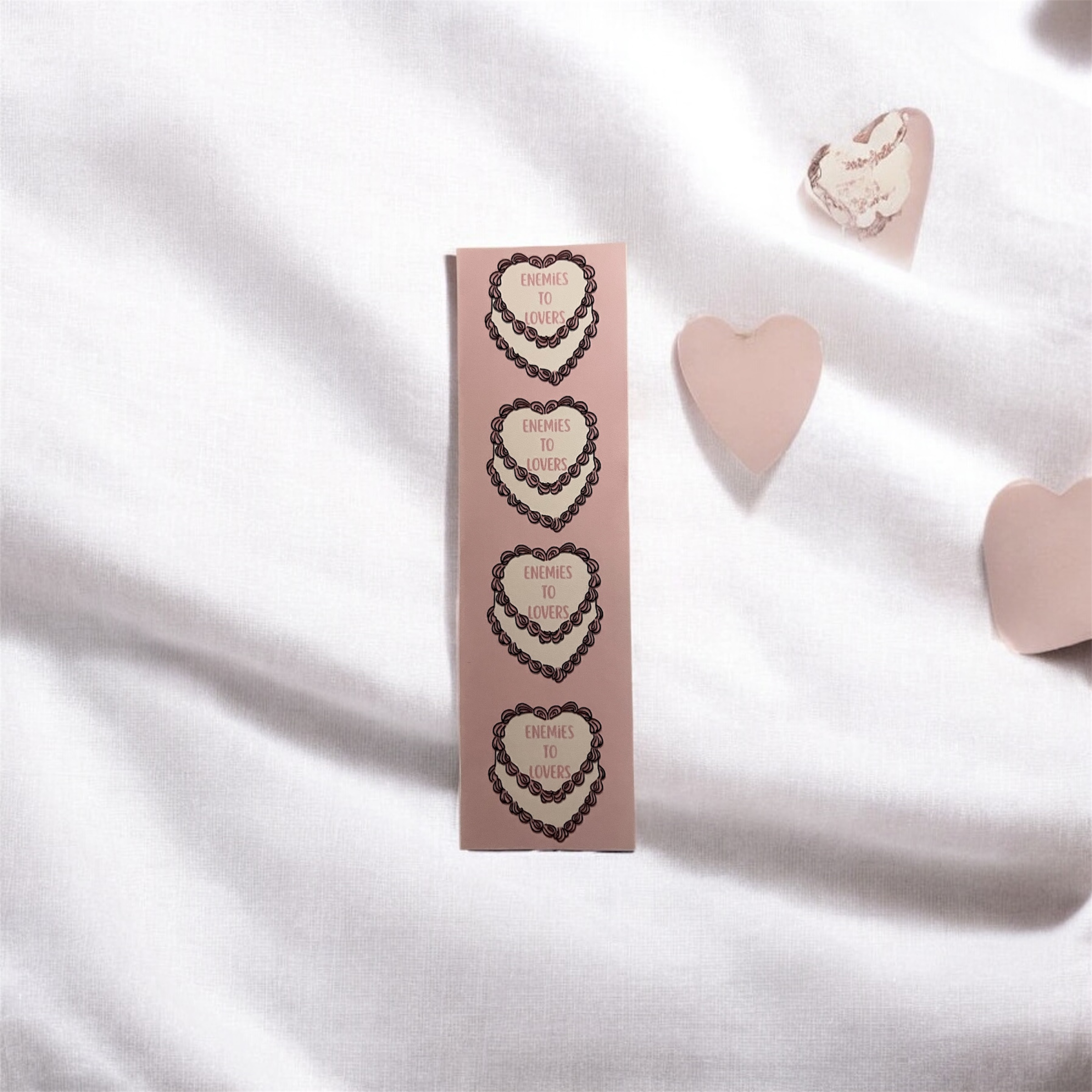 "enemies to lovers" laminated bookmark