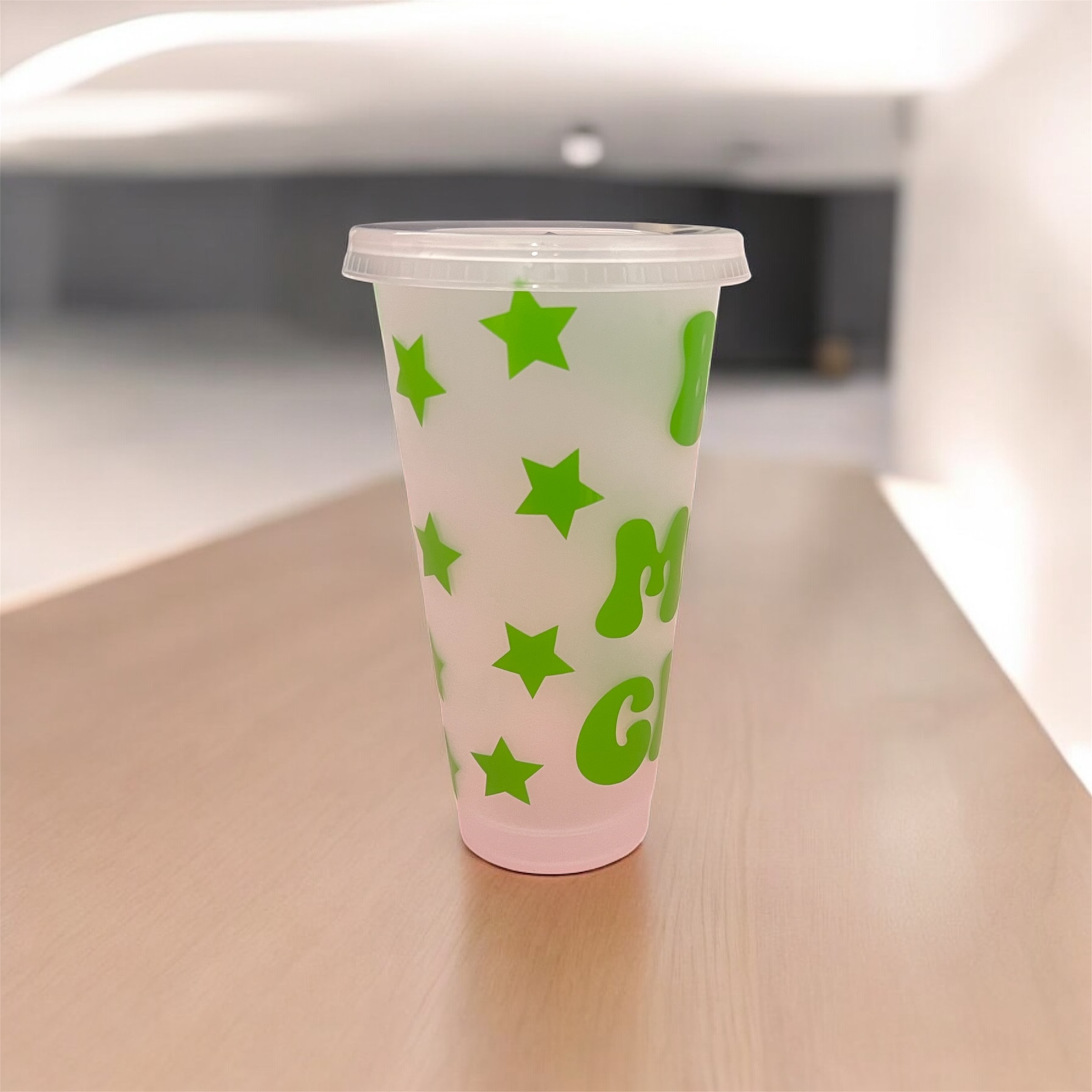 Boys Mum Club Reusable 24oz Tumbler – Neon Green Lettering