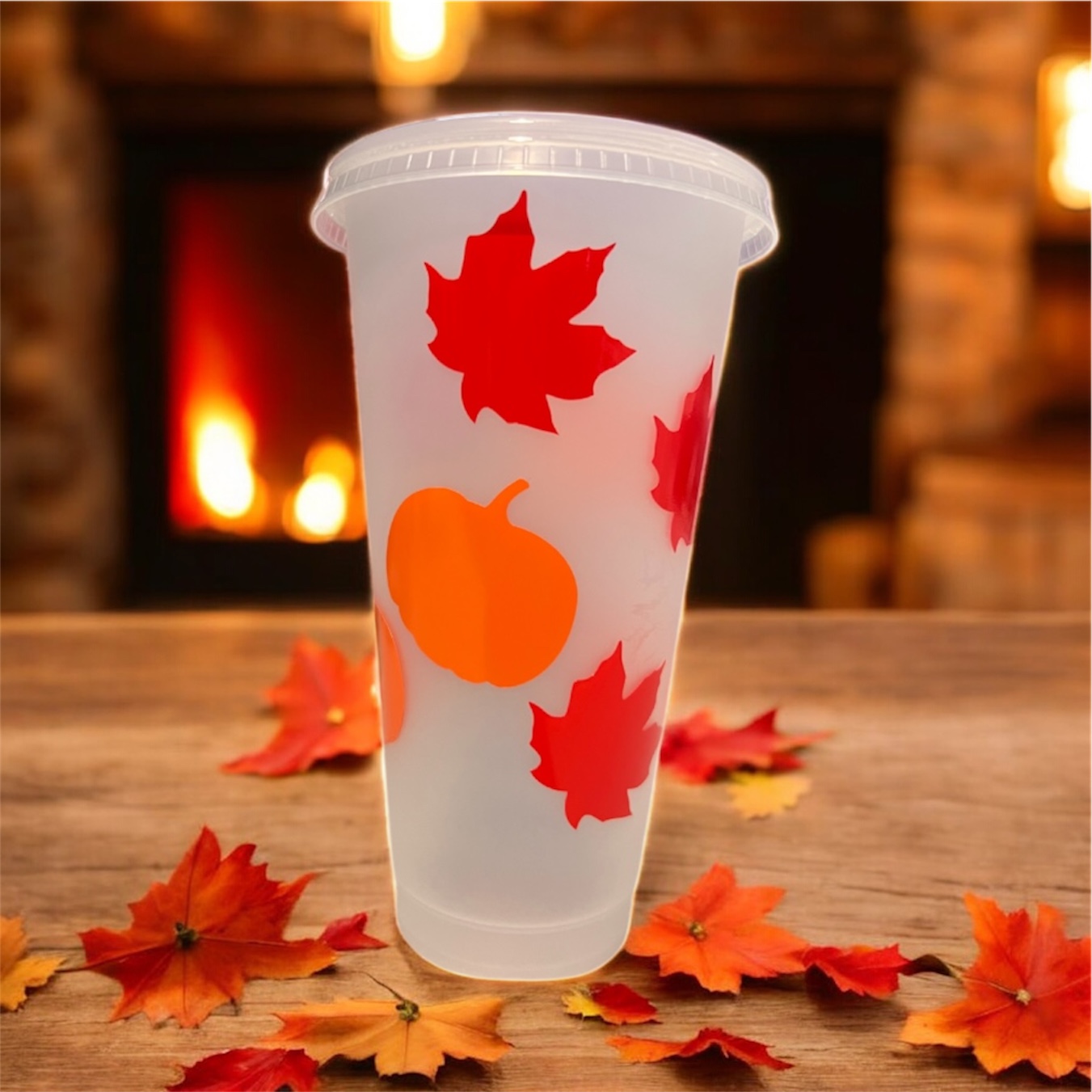 Autumn Leaves & Pumpkin Cold Cup
