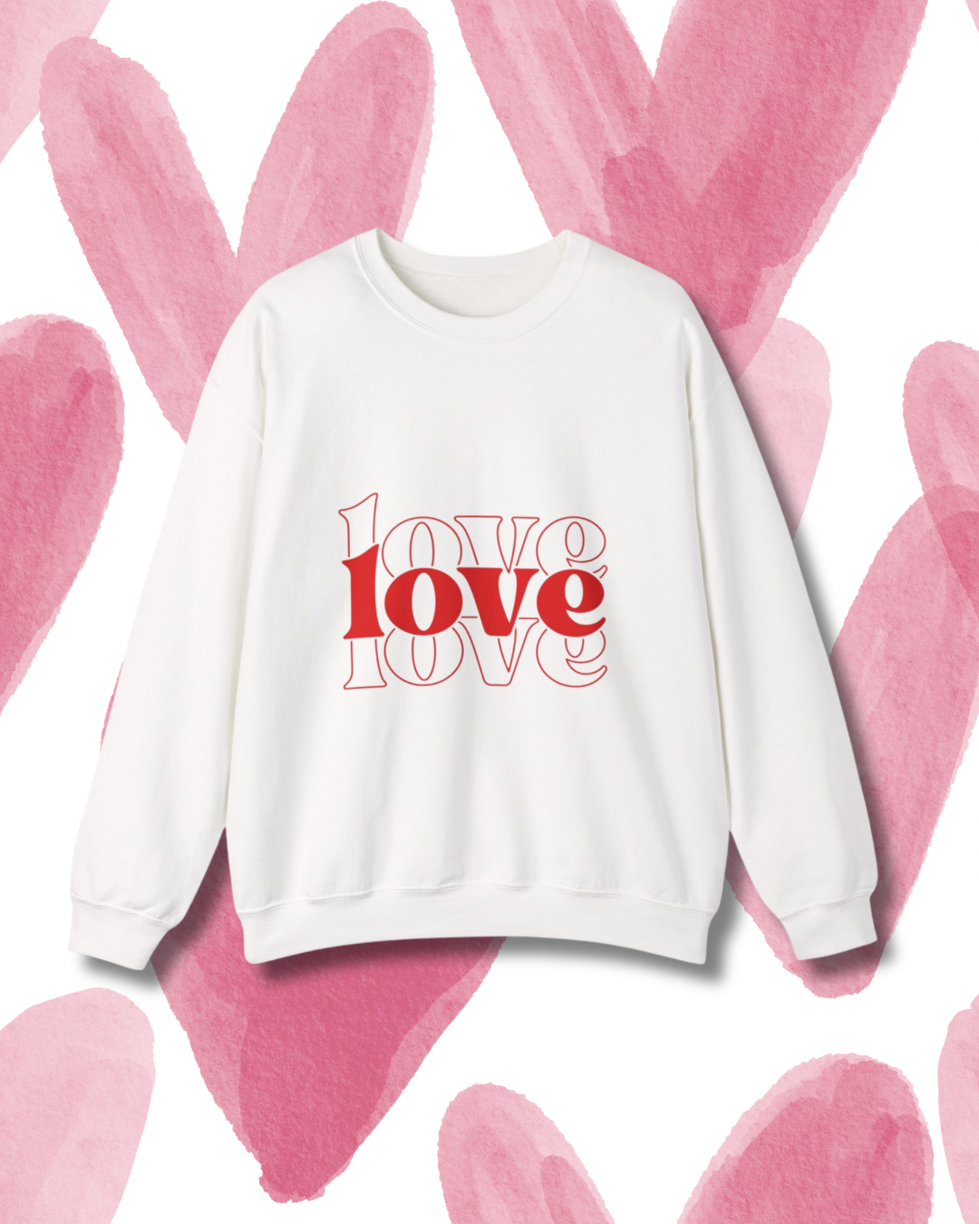 "love, love, love" sweatshirt