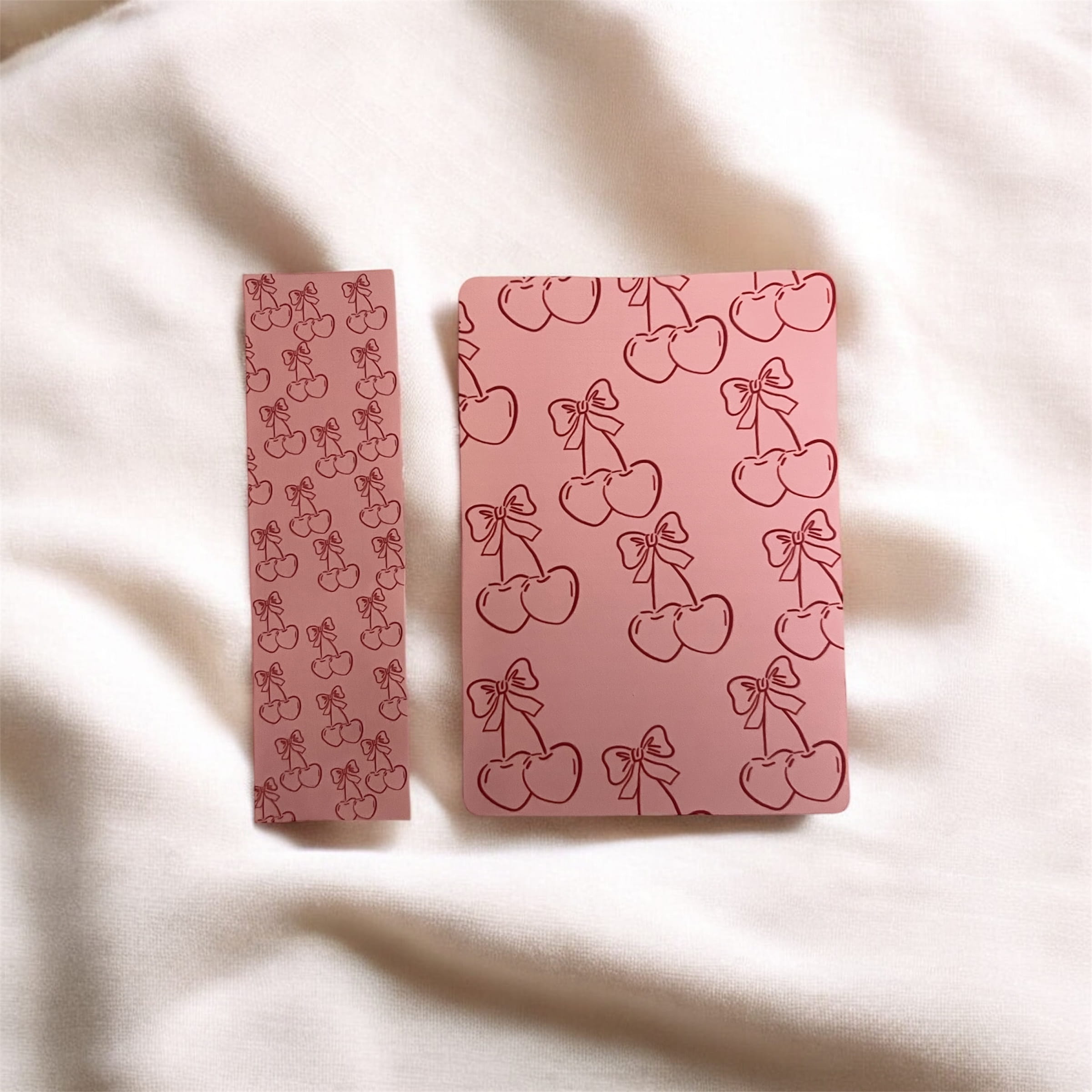 cherry heart kindle insert & laminated bookmark set
