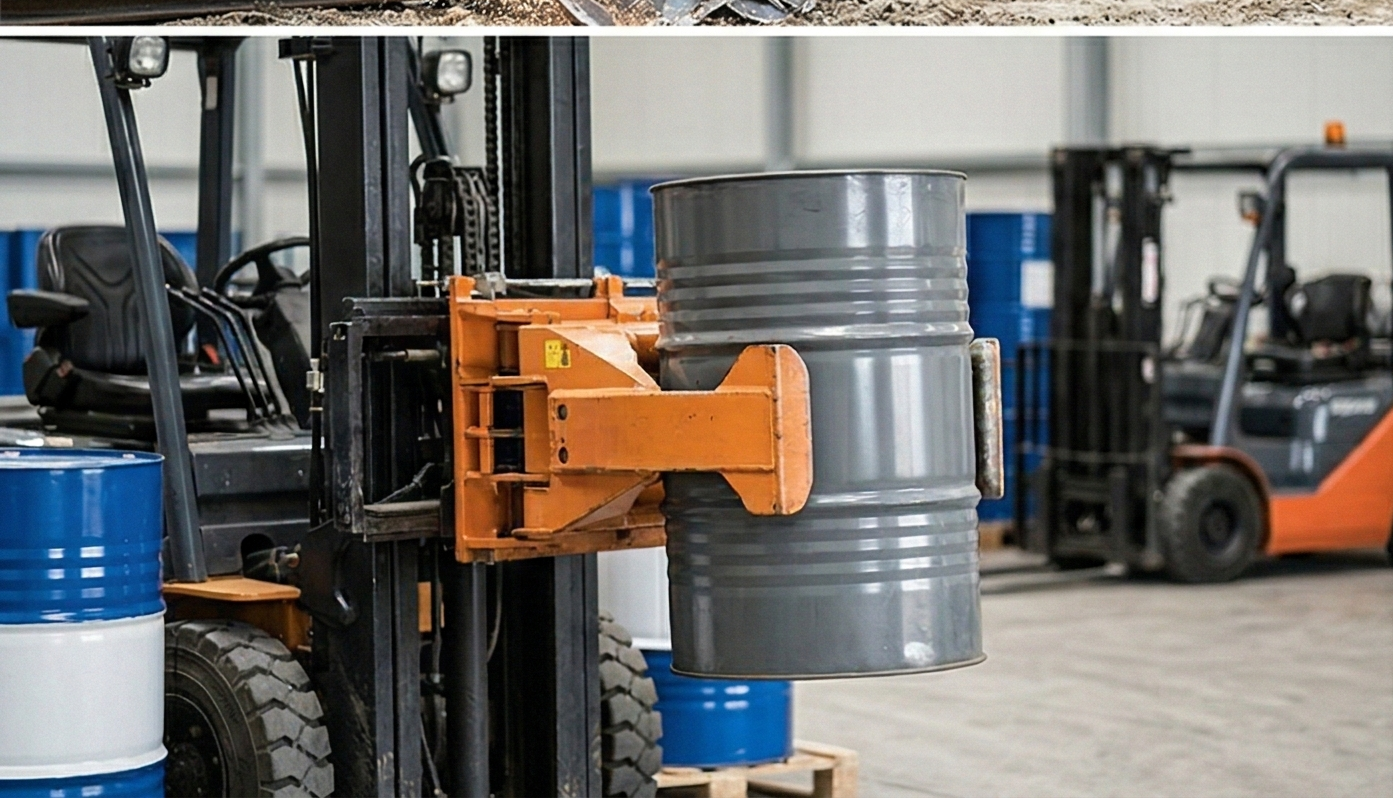 ملقط براميل للرافعة الشوكية