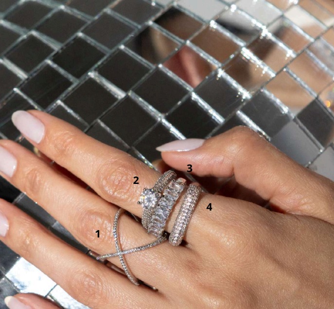 Anel em Formato de X