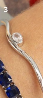 Bracelete Orgânico com Zircônia