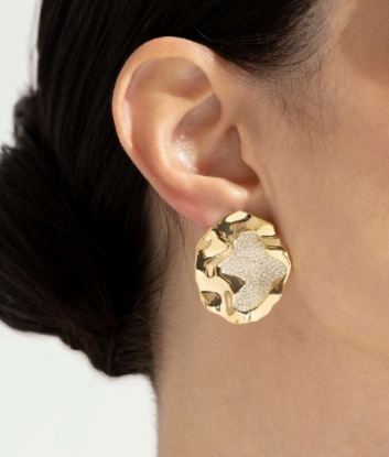 Brinco Banhado a Ouro 18K com Zircônias 