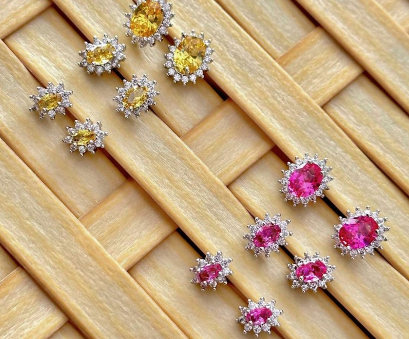 Trio de Brinco de Zircônia 