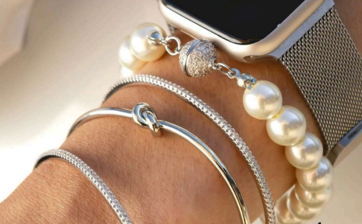 Pulseira de Pérolas Magnética 