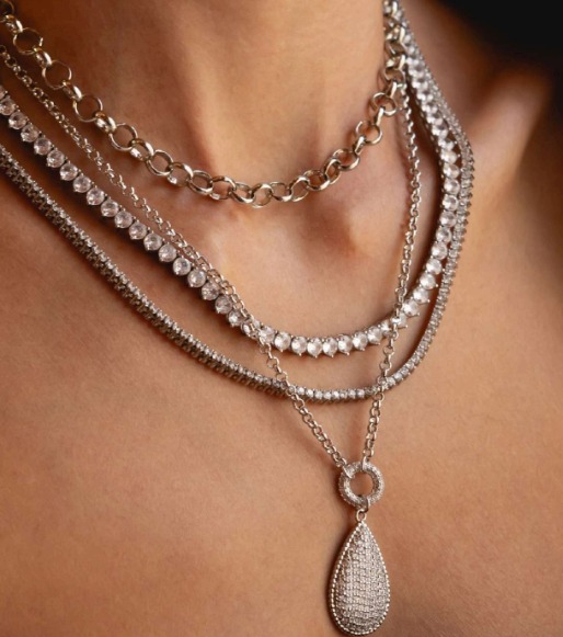 Colar Gota Cravejada 