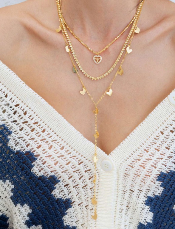 Colar Gravatinha de Coração 