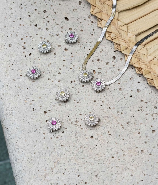 Pingente Flor Cravejada