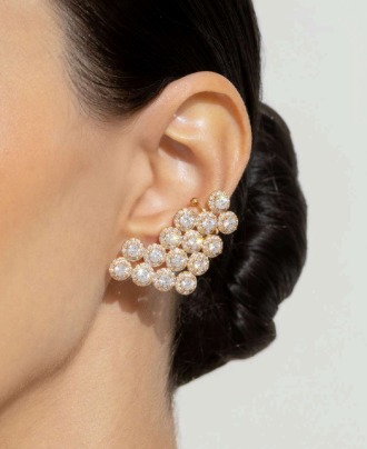 Brinco Ear Cuff com Zircônias 