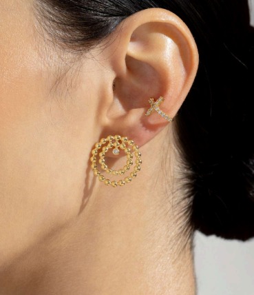 Brinco e Piercing Fake de Cruz