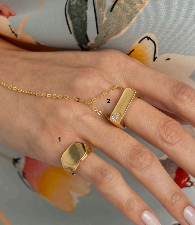 Anel Dedinho Banhado a Ouro 18K