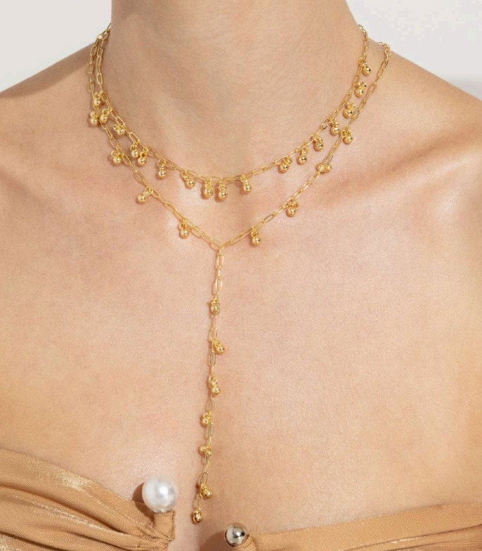 Choker Esferas Banhada a Ouro 18K