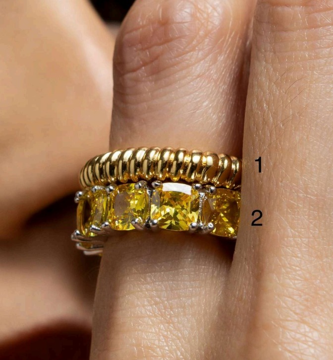 Anel Croissant Banhado a Ouro 18K