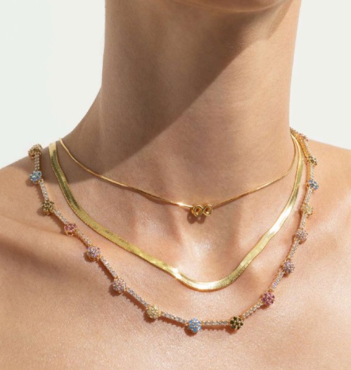 Choker Infinito Banhado a Ouro 18K