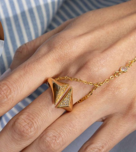 Anel Ajustável com Zircônia 