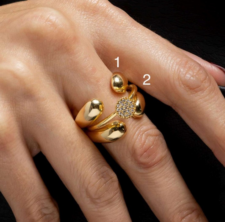 Anel Ajustável Banhado a Ouro 18K