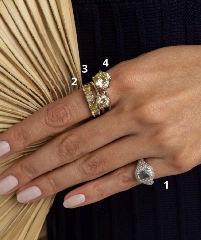 Anel Solitário Citrino M