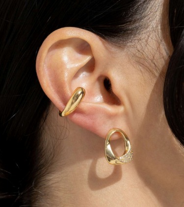 Brinco Argola + Piercing Fake 