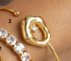 Bracelete Orgânico com Zircônia