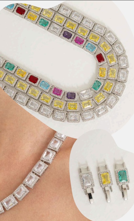 Colar Riviera de Zircônia Quadrada 