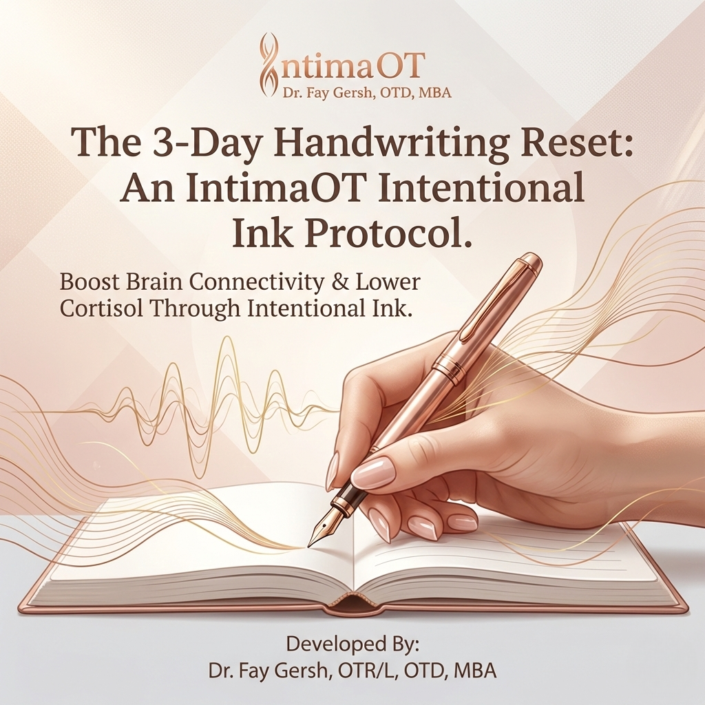 The 3-Day Handwriting Reset: An IntimaOT Intentional Ink Protocol. Boost Brain Connectivity & Lower Cortisol Through Intentional Ink. A Guide for Mindful Writing and Neural Balance.